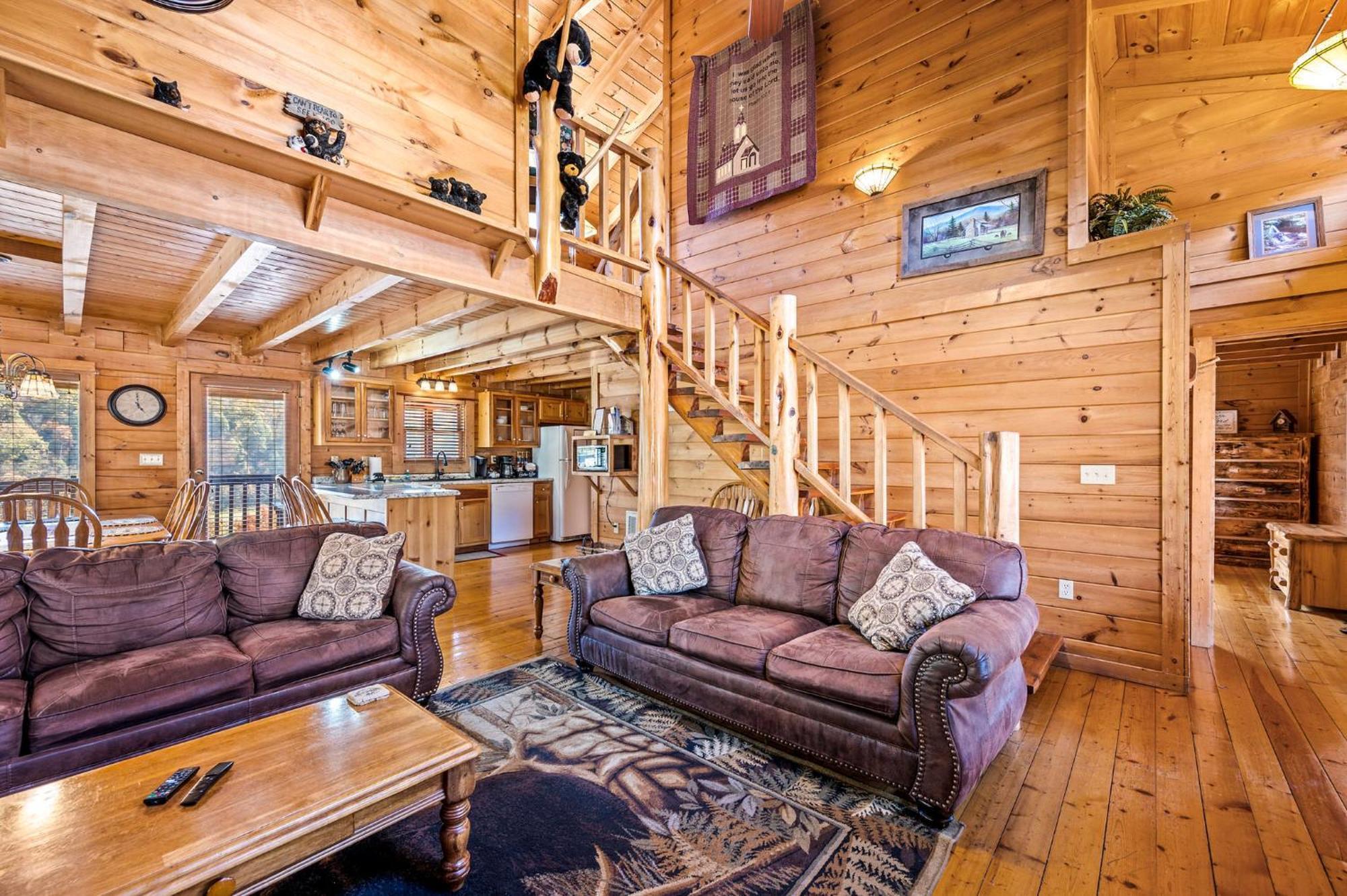 Bearfoot Pines - True Log Cabin - Wi-Fi, Hot Tub, Fishing, Deck With Views! - Mins To Pf Sevierville Bagian luar foto